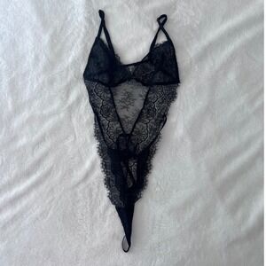 Victorias Secret Black Lace Thong lingerie